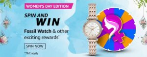 Amazon Spin and Win Womens Day Edition Quiz Today