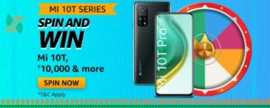 Amazon Spin and Win Mi 10T Series Quiz